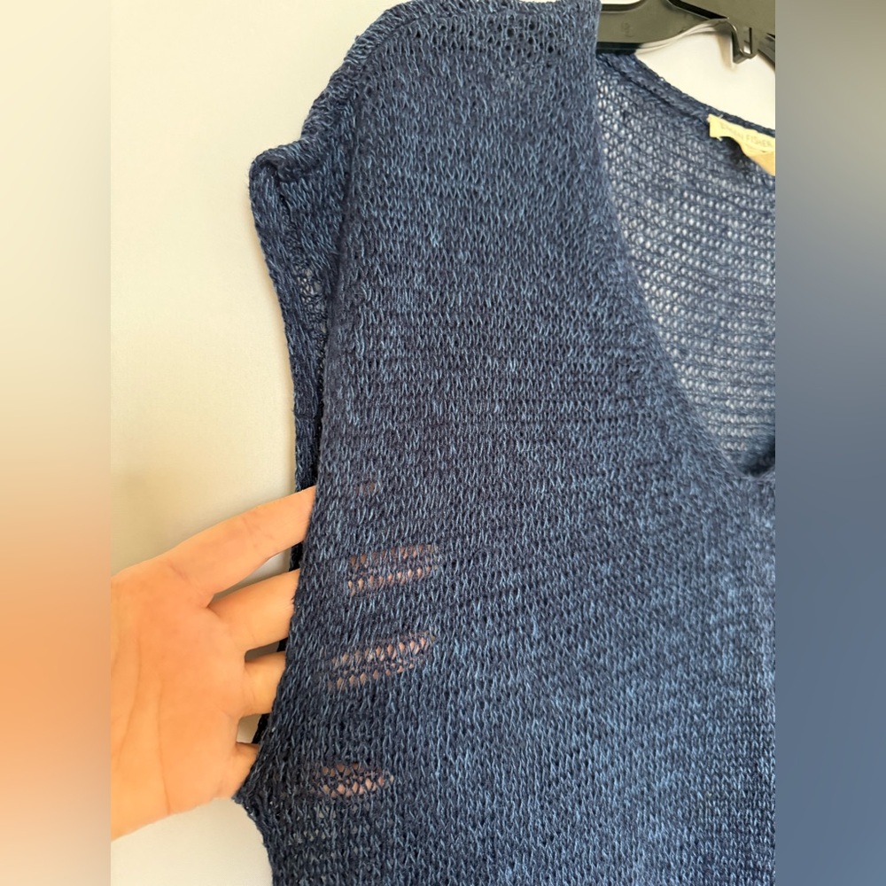 EILEEN FISHER Linen Asymmetrical Sweater - Picture 3 of 7